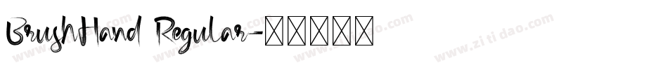BrushHand Regular字体转换